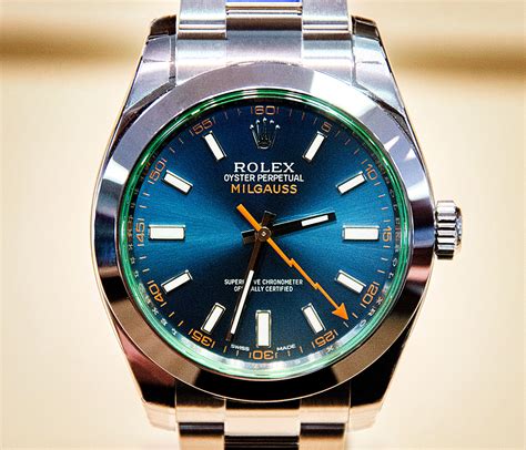 buy rolex milgauss blue|rolex milgauss price used.